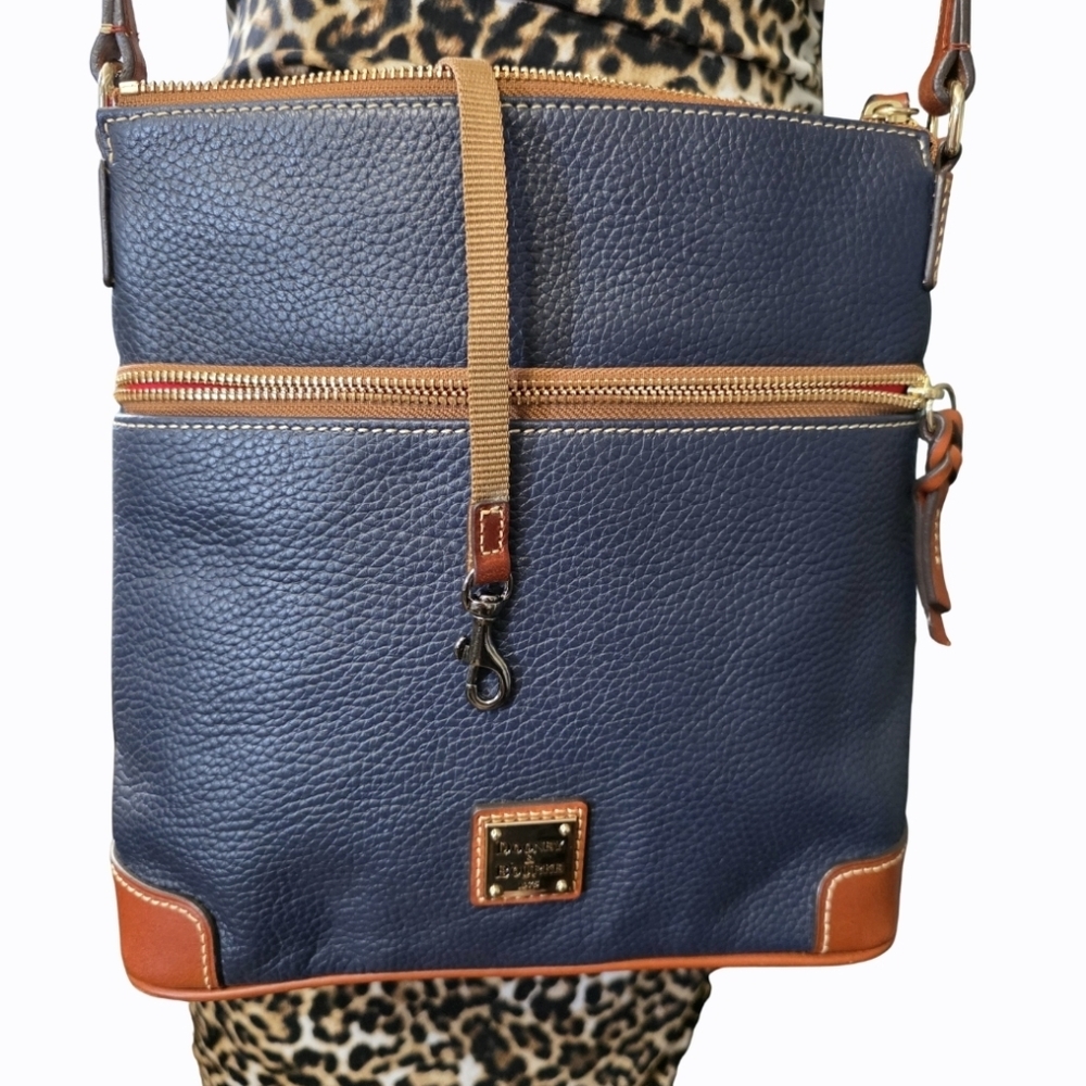 Dooney & Bourke Navy Pebble Leather Crossbody Bag - Picture 6 of 15
